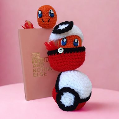 Punto de libro Charmander Pokéball Pokémon Amigurumi